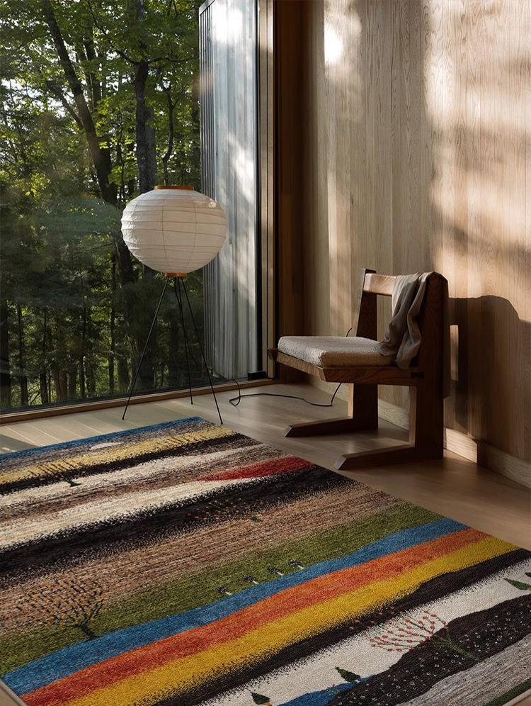 

Vintage Advanced Living Room Carpet Colorful Light Luxury Bedroom Rugs Fashion Creative Art Large Area Sofa Coffee Table Mats 50x80cm (19x31inch)