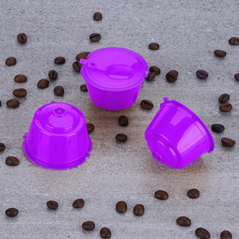 3Pcs Reusable Coffee Capsule Kits for Nescafe Dolce Gusto Machine Refillable Capsules Pod Compatible Filter Cups Dispenser