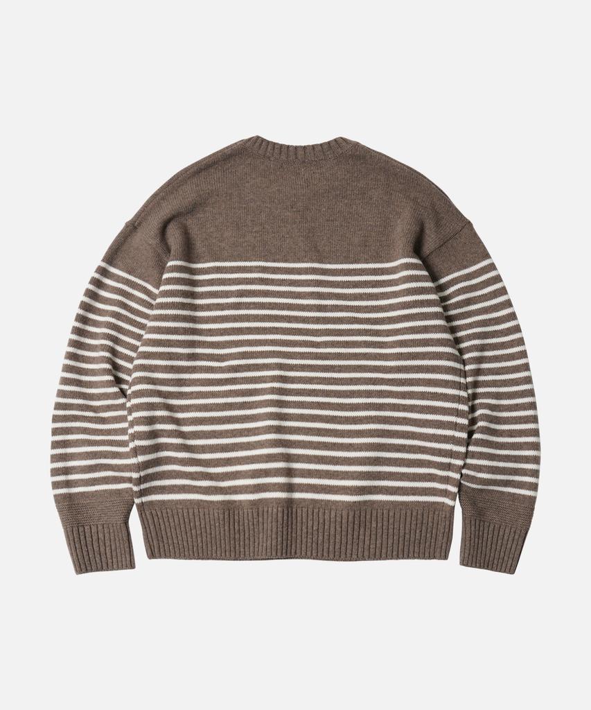 FRIZMWORKS Wool Stripe Relax Knit _ Beige