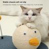 Cat Scratching Toy, Nature's Sisal and Wood Material, Spherical Pet Toy, Interactive Solid Wood Scratching Pet Toy (Natural)