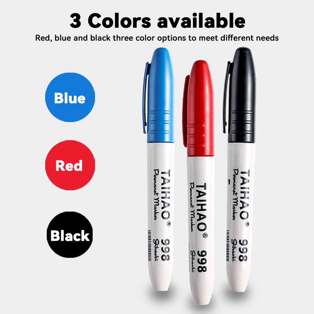 6/10pcs Mixed Oil-based Marker Pen Not Erasable Quick-drying Waterproof Marker School Students, Business Office Supplies