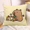 Cute Capybara Print Decorative Pillowcase Bedroom Living Room Square Cushion Pillowcase