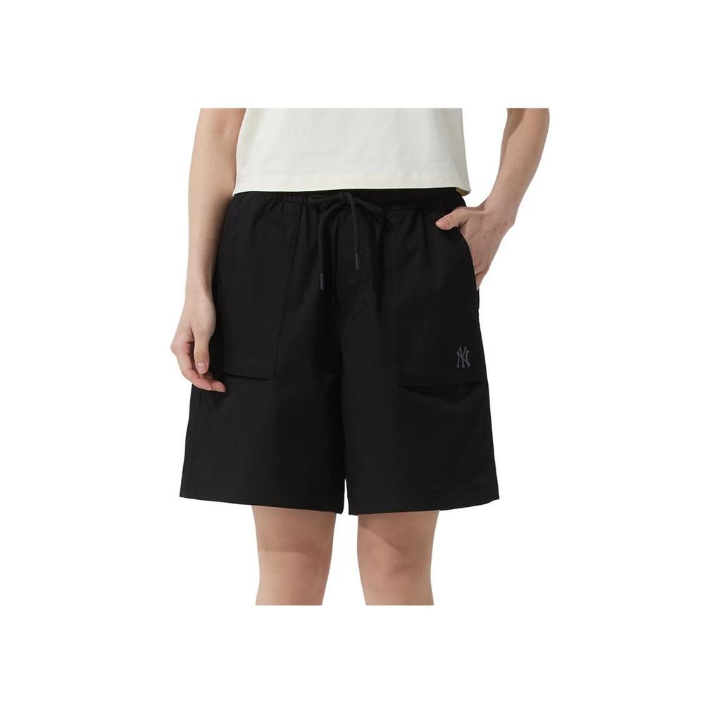 New MLB Basic New York Yankees Casual Shorts Unisex Black 3ASMB0253-50BKS