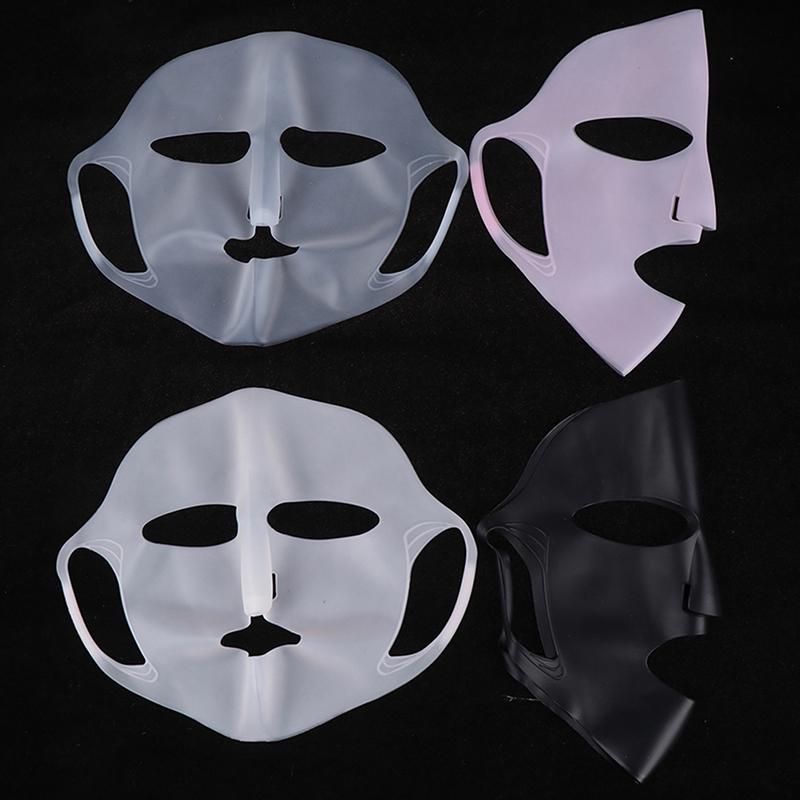 1 buc Mască de față reutilizabilă din silicon pentru îngrijirea pielii, mască tip șervețel, previne evaporarea, mască