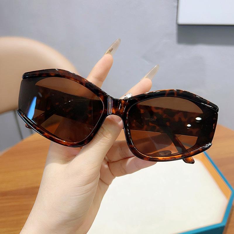 

JYL TS Oversized Sunglasses Women UV Protection Face Slimming 1260 A-8588 razzle dazzle роуз
