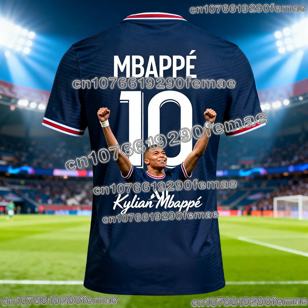 2026 Mbappé #10 3D Gedrucktes Fußball T-Shirt Herren Damen Kinder Trainingsshirt Freizeit Sportbekleidung Sommer Fan Edition Fußballtrikot