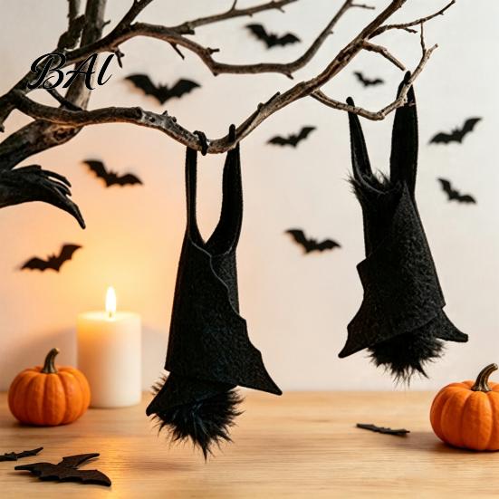 Halloween Party Background Decor Bat Decorations, Realistic Felt Hanging Bats, Spooky Flying Props Holiday Atmosphere for Haunted House Party, Indoor