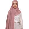 Solid Modal Jersey Instant Hijab Scarf Muslim Woman Bonnet Hijab Shawl Lady Soft Long Wraps Church Prayer Turban Headband