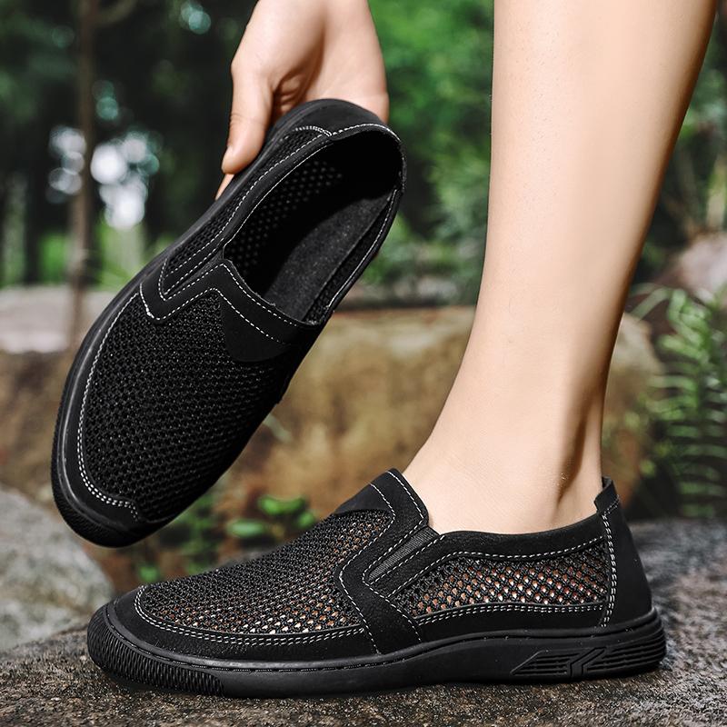 Sommer Männer Verschnaufpause Mesh Casual Schuhe Männer Müßiggänger Komfortables Fahren Schuhe Mokassins Mann Wohnungen Schuhe