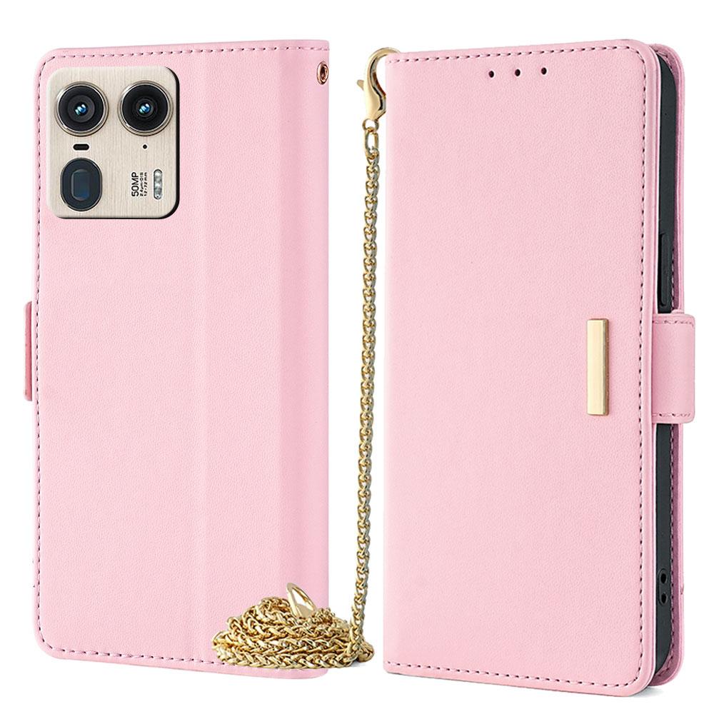 

For Motorola Moto X50 Ultra 5G/Edge 50 Ultra 5G Case PU Leather Wallet Stand Phone Cover with Crossbody Shoulder Strap B