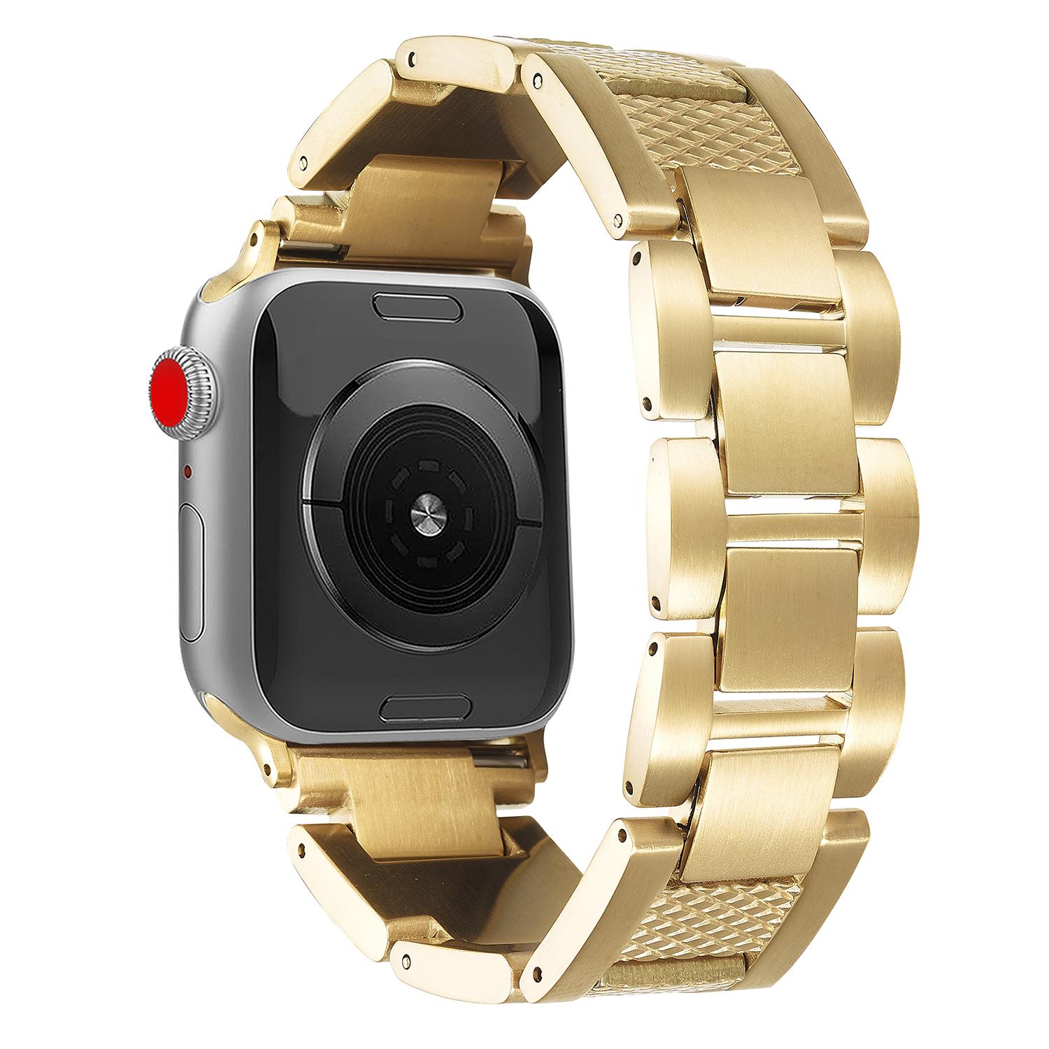 

Ремінець з 3 намистинами для Apple Watch Series 10 Ultra 9 8 7 SE 6 5 4 3 2 1 46 мм 49 мм 45 мм 44 мм 42 мм з нержавіючої сталі Gold