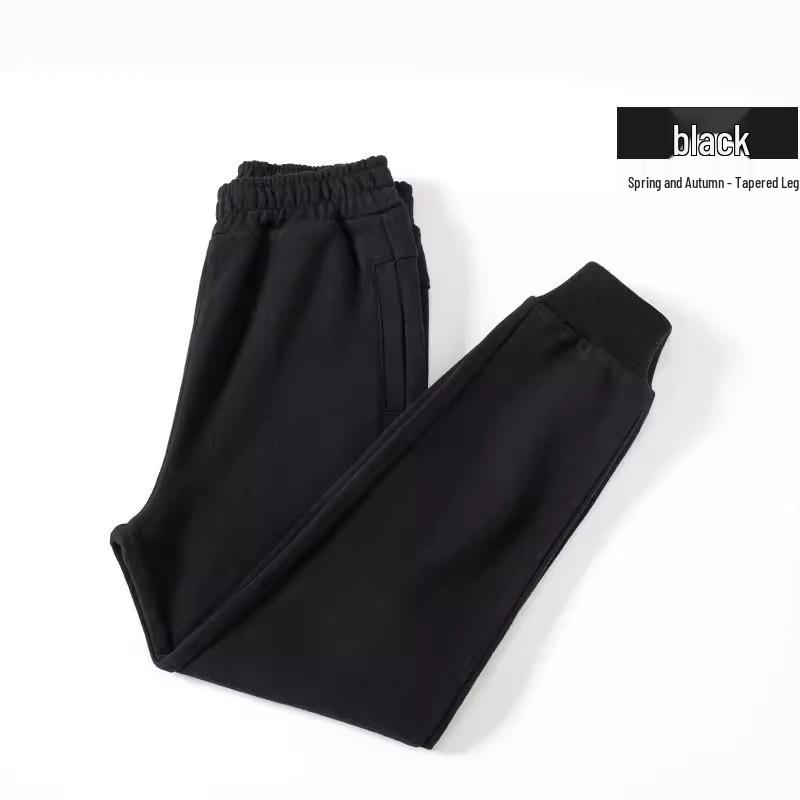 Chlapecké bavlněné tepláky na jaro a podzim - Ležérní dlouhé kalhoty pro děti, styl školní uniformy.