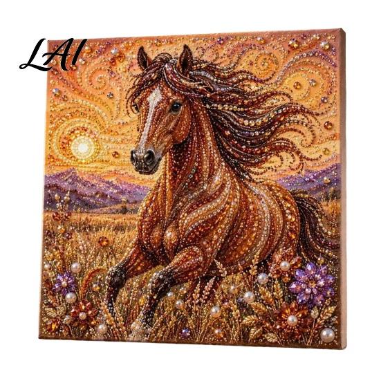 Animal Faux Pearl Painting DIY Kit Art Kit Cute Decorative Supplies 3D Flowers Crafting for Adults Home Wall Decor
