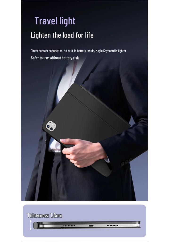 Compatible iPad Magic Keyboard A16 Aluminum Alloy Air 11 Magnetic Pro11 Tablet Case 10th Gen Protective Cover.