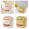 Mini Trash Can Countertop Wastebasket Cartoon for Dressing Table Tiny Trash Bin Trash Bin for Table Bathroom Desktop Bedroom