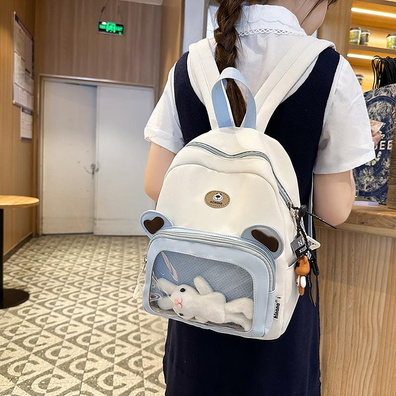 Schoolbag Cute Backpack Backpack 1011 Large Capacity Pain Bag New Doll Shoulder Bag Cartoon School Bag Internet Celebrity Japan and Korea