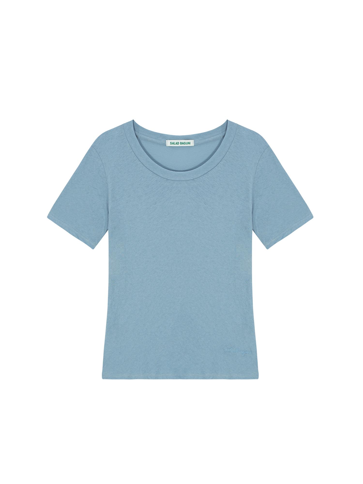 Salad Basket Soft U-Neck Signature Tee - Blue Free