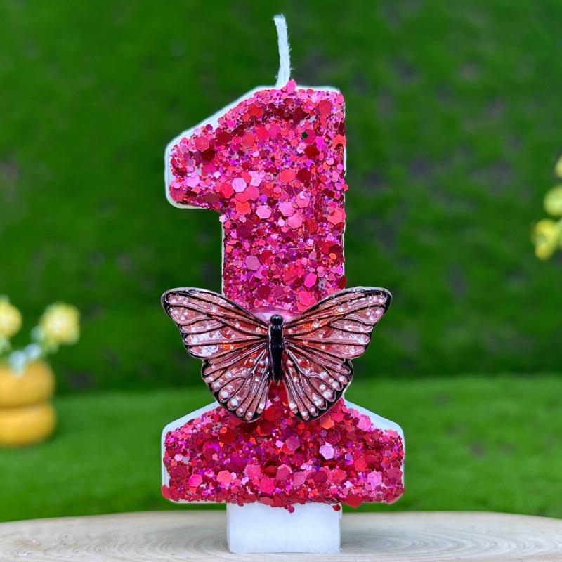 Pink Girl Room Decor Candle Sparkles Funny Birthday Candles Children's For Wedding Tables Cake Decorations Paraffin Candles