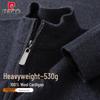 Pierre Cardin Men's Thickened 100% Pure Wool Cardigan Sweater