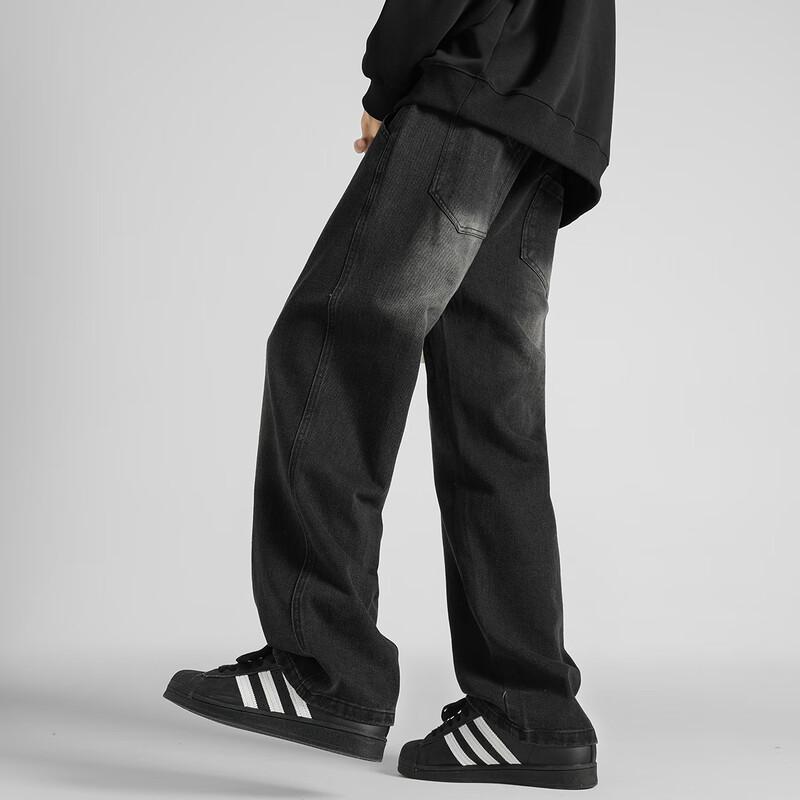 Wassup Sohot Men's American Straight-Leg Loose Casual Jeans