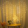 LED Herz Lichterkette Vorhanglampe Warmweiß Heiratsantrag Deko 8 Modi