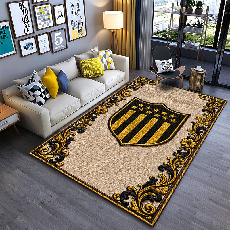 Gold Shield Pattern Carpet suitable as a non-slip mat for the living room or bedroom sofa