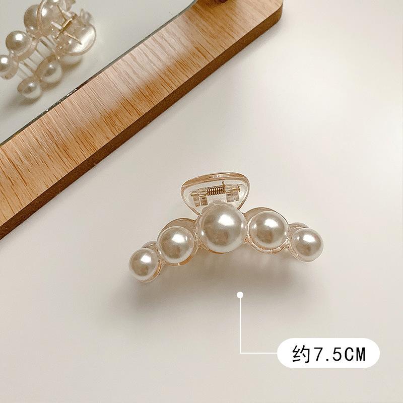 Kshmir New style exaggerated large beads acrylic hair clip large make-up hair styling hairpin female hair pearl hair accessories
