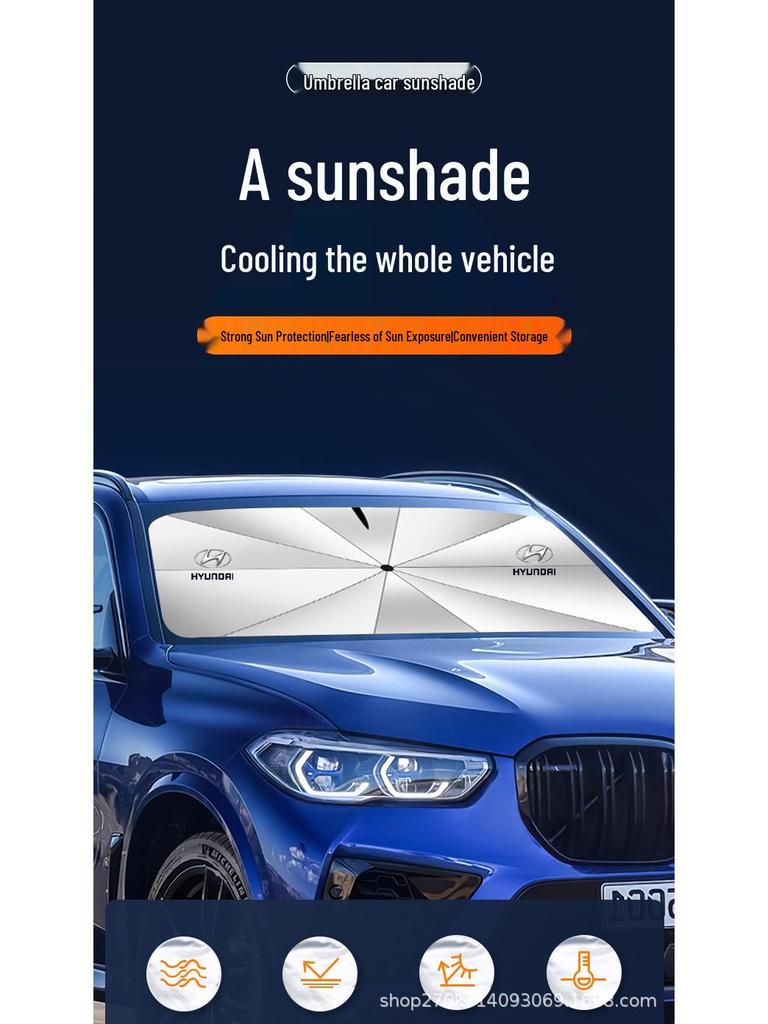 Hyundai Zonnescherm: Warmte-isolerende Voorruithoes voor Elantra, Sonata, Lingdong, ix35, Mistra, Santa Fe, Tucson.