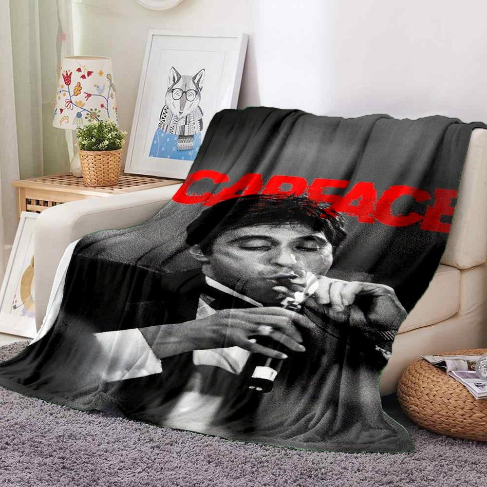 Scarface Legend Flannel Blanket Throw Blanket Soft Warm Sofa Bed Camping Home Decor Unique Christmas Gift C921198
