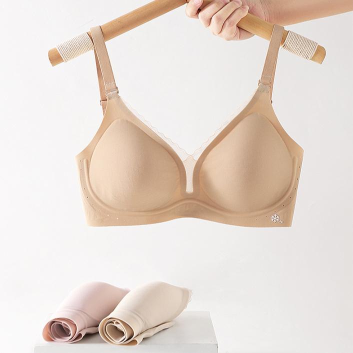 Lingerie Women's Gathering Bra Thin Lingerie Seamless Bra Breast Gathering and Anti-sagging Bra Push Up Bra