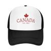 Red Canada Est. 1867 Small Maple Leaf Travel Mesh Baseball Caps Women Men Camping Female Beach Bucket Hat Trucker Cap