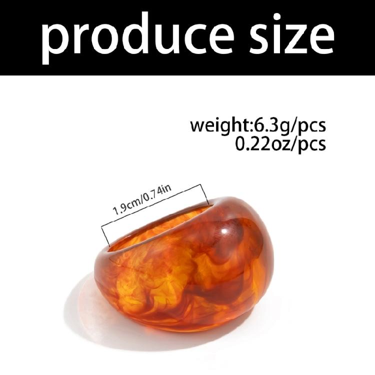 Nowoczesne Pierścionki Żywiczne ze Wzorem Ombre Ergonomiczny Kształt Artystyczny Dodatek Wygodne w Noszeniu Pierścionki do Modnych Stylizacji