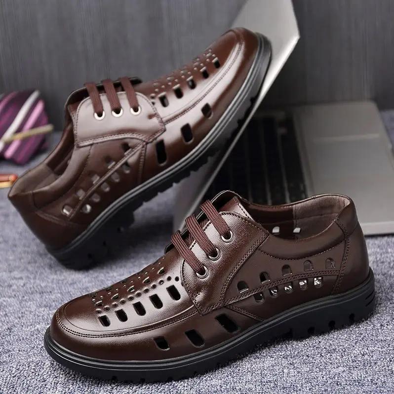 Fashion Rubber Man Sandals Soft Leather Big Size Summer Sale Buy Number 41 2025 Non-slip Trend Barefoot In Welcome Deal 39 Shoes for Men