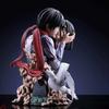Attack on Titan - The Death Kiss & Mikasa Ackerman Head-Hugging Double Statue Figure Set, Room & Desk Decoration Anime Gift