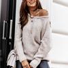 Plus Size Autumn Winter Long Sleeve Women Sweaters Pullovers Loose Oversized Sexy O-Neck Knitted Warm Sweater Woman Jumper
