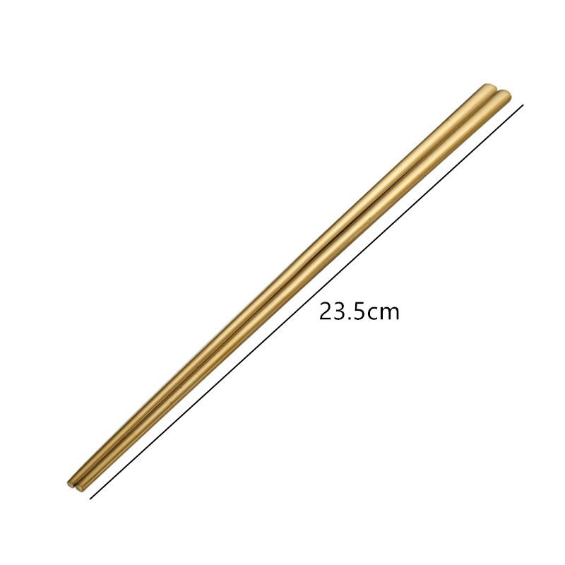 304 Stainless Steel Chinese Chopsticks Gold Silver Spoon Tableware Food Noodles Sushi Chopsticks Kitchen Tableware Accessories