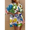 1116 spring and summer European and American fashion women's clothing printed loose shorts short-sleeved shirts cartoon POD fixed