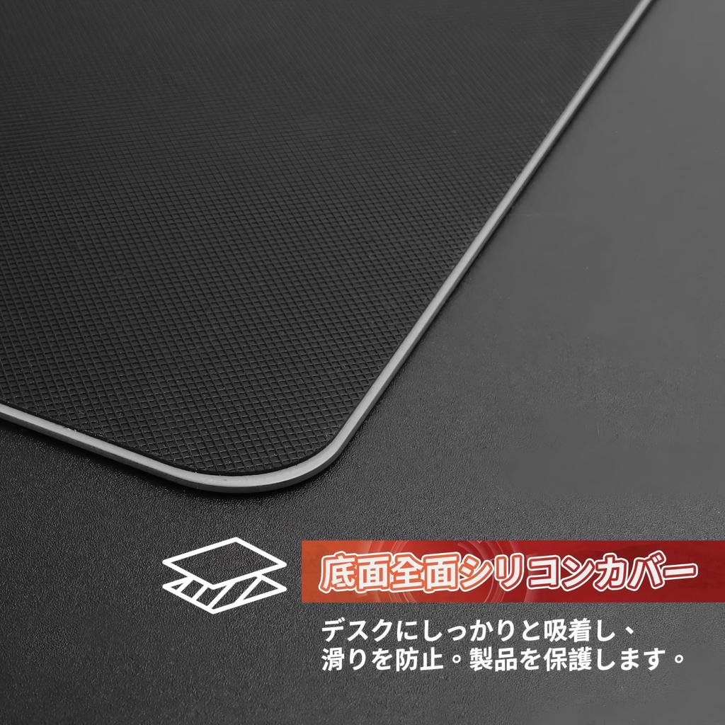 SIROOLAC Glass Gaming Mouse Pad for FPS Full Silicone Cover Etched for a Whole New Shooting Experience 2.0 2.6mm Ultra-Thin (White, 300mm350mm)