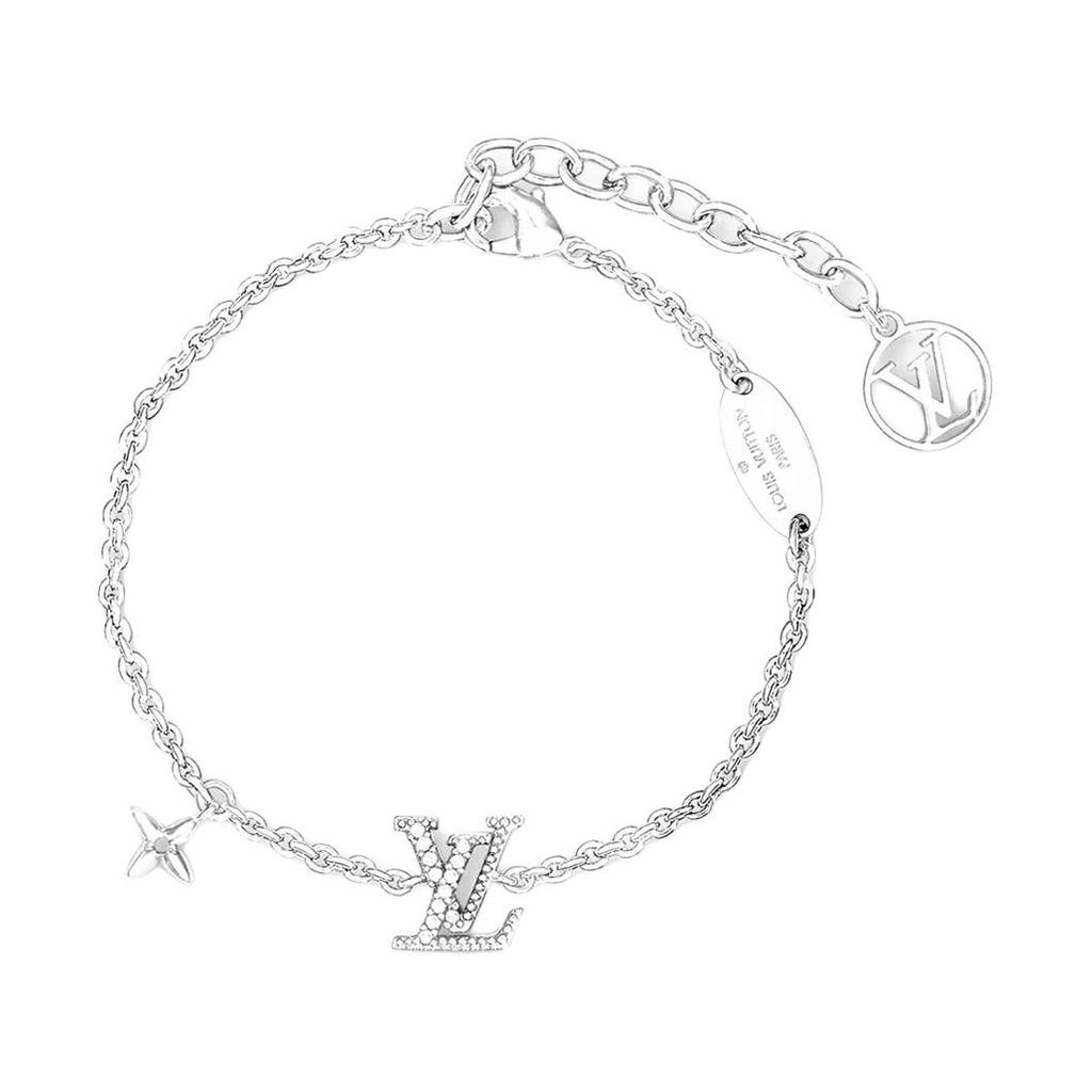 Louis Vuitton Módní design kovový náramek Unisex náramky Stříbrný M02752