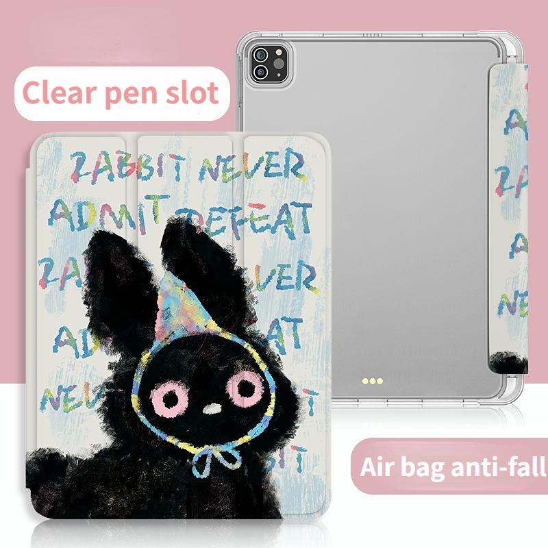 Étui mignon de dessin animé pour Air5/4 Air1/2/3 iPad Pro 11/10,5/9,7 pouces pour iPad génération 2017/2018/2019 pour iPad Mini 4/5 TPU étui de veille de réveil automatique