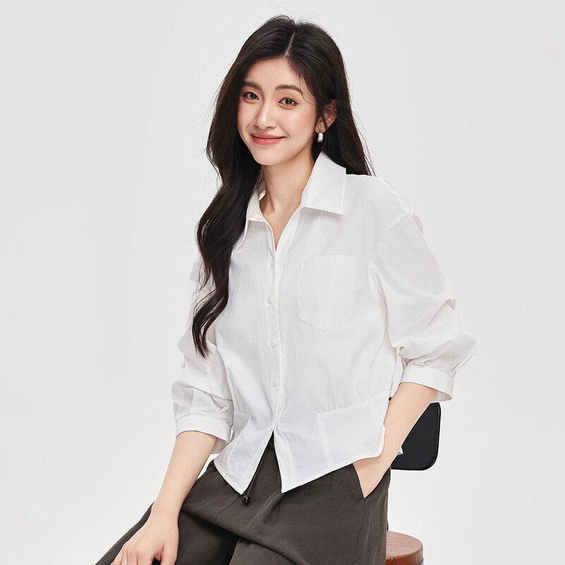 

Yinman French Style Puff Sleeve Blouse M