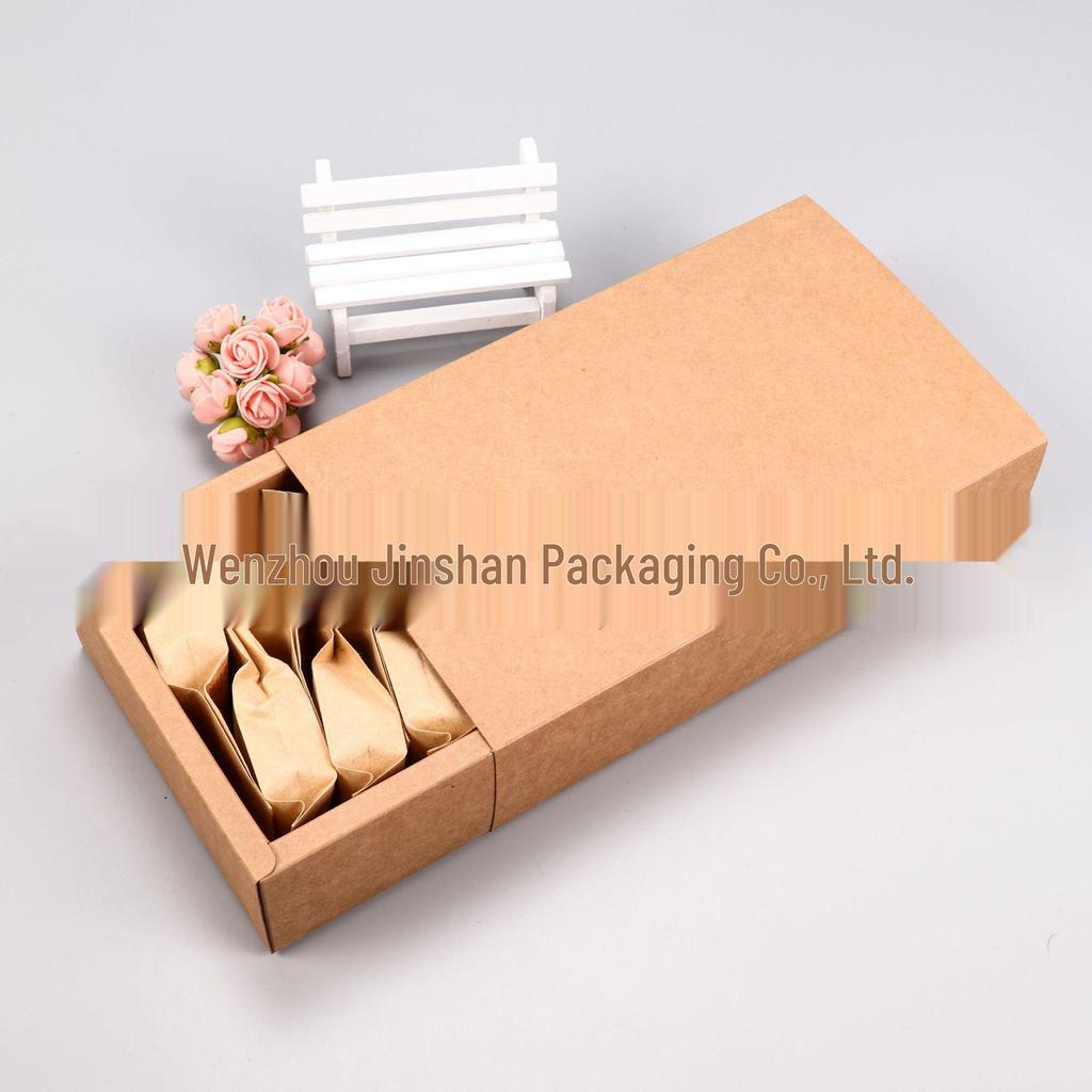 Custom Green Tea Kraft Paper Drawer Gift Box - Rectangular & Exquisite Packaging