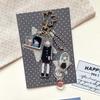 Acryl Handy-Anhänger Niedliche Mädchen Tasche Dekorativem Schlüsselanhänger Charakter Aufkleber Buch-Anhänger Handy-Lanyard Schlüsselanhänger Schlüsselanhänger