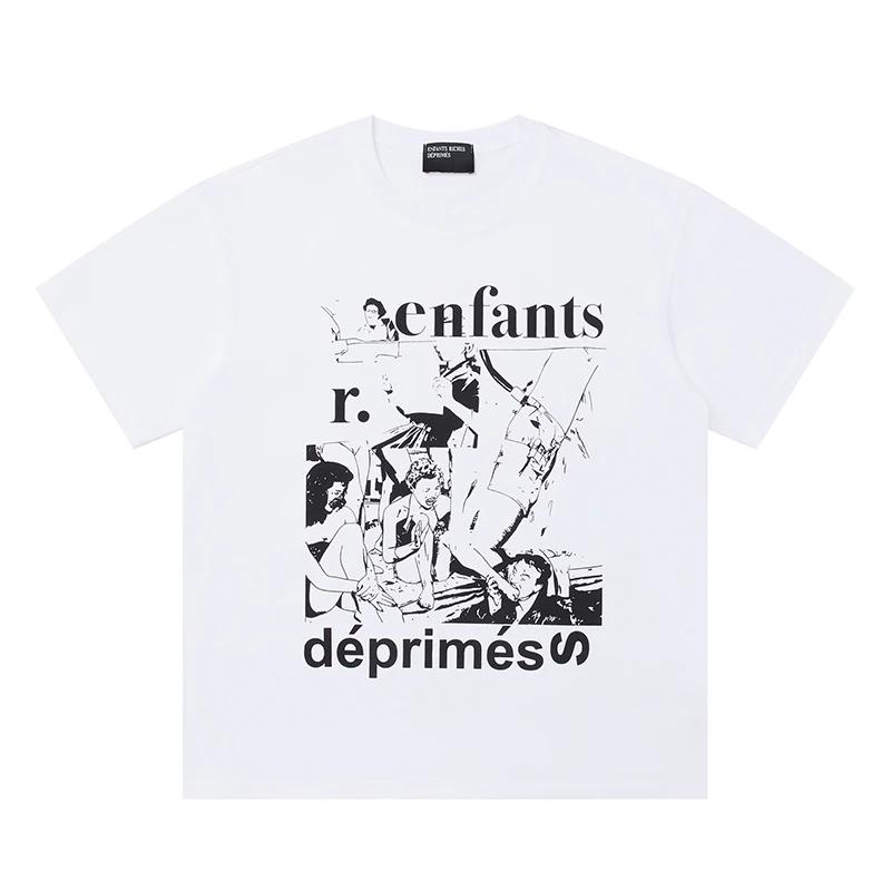 2025 T-shirty Okrągły Dekolt Bawełna Nowość Przybycie Czarny Biały TEE Męski Damski Krótki Rękaw