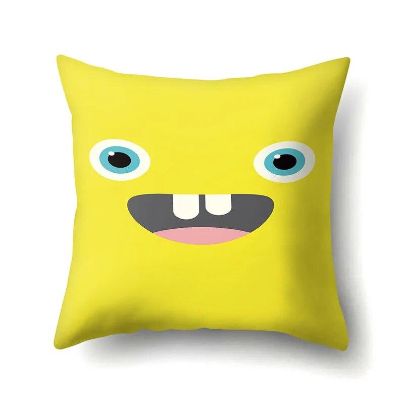 Cute Little Fresh Monster Expression Pattern Printed Fasa de Perna Canapea Scaun