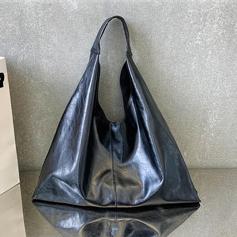 Yogodlns New Women Soft PU Leather Handbag Luxury Design Underarm Hobo Shoulder Bag Clutch Casual Large Capacity Dumpling Pouch