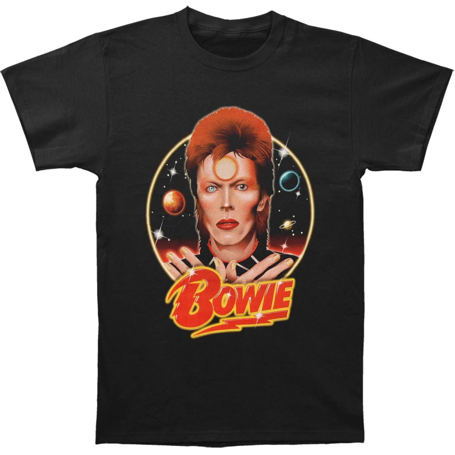 Men s David Bowie Space Oddity Slim Fit T-shirt XXXXX-Large Black L