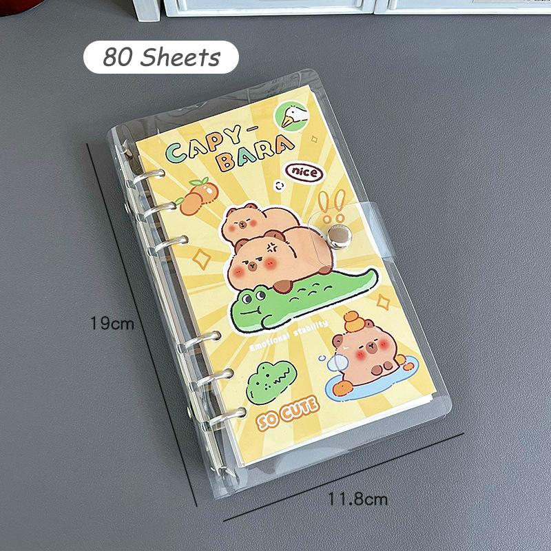 

Милая книга-капибара, симпатичный блокнот для студента с отрывными листами, дневник, мультяшный портативный отрывной блокнот, канцелярские принадлежности для студентов, подарки