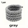 1pair Round Rope Shoelaces For Canvas Shoes, Skate Shoes, Sneakers Decoration