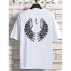 European Size Spring Summer Short Sleeved T-shirt American Fashion Fashion Printed Male Youth Spring Summer Round Neck Enlarged Casual Versatile Top